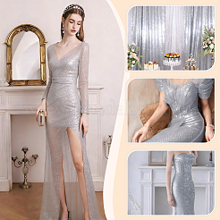 Tissu à paillettes en polyester&nbsp;AJEW-WH0481-581C