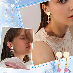 12 шт. латунная фурнитура для сережек-гвоздиков с покрытием KK-PH0001-96