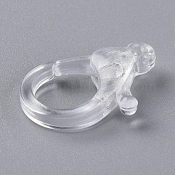 透明なプラスチック製のカニカン  透明  26x19x6mm  穴：2mm&nbsp;KY-H005-A13