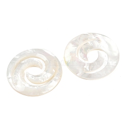 Натуральный белый кабошоны оболочки SSHEL-B006-05