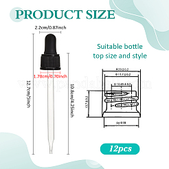 ガラス点滴器セット転送目盛り付きピペット  ブラック  125x22mm  容量：100ml（3.38fl.oz）&nbsp;PH-TOOL-G011-14D