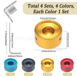 4 коробка двухцветных алюминиевых чехлов для гитарных педалей&nbsp;FIND-CN0002-23