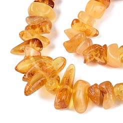 天然琥珀ビーズ連売り  チップ  4.5~18x4~8.5x3~6mm  穴：0.6~0.7mm  約106個/連  14.96インチ（38cm）&nbsp;G-N371-13A-01