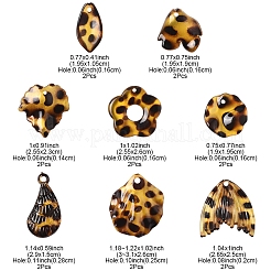 16шт 8 стиля прозрачные акриловые подвески OACR-FS0004-06