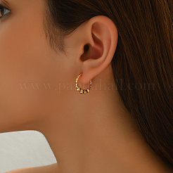 Серьги-кольца из латунных круглых бусин NG3956