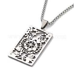 Не тускнеющие подвески из нержавеющей стали 201 NJEW-K253-24P