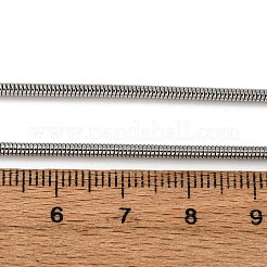 Ожерелья из круглой цепочки-змейки из нержавеющей стали 304 толщиной 1 мм NJEW-P338-06P