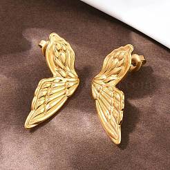 Серьги-гвоздики в форме крыльев бабочки из нержавеющей стали 304 EJEW-I320-22G-01