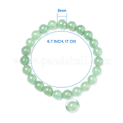 Verde perle di avventurina rotondi estendono bracciali&nbsp;BJEW-PH0001-8mm-24