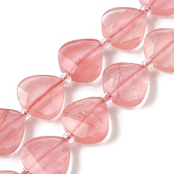 Вишневого кварца стеклянные бусы пряди G-D316-A16