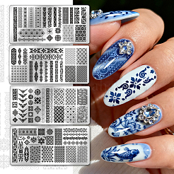 DIY-Nagelkunst-Vorlagen aus Edelstahl&nbsp;MRMJ-WH0098-062