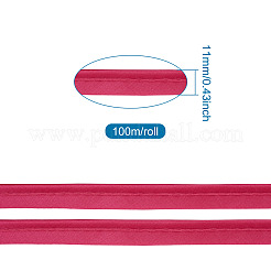 ポリエステル繊維リボン  濃いピンク  3/8インチ（11mm）  100 m /ロール&nbsp;OCOR-TAC0009-08N