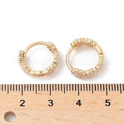 Серьги-кольца из латуни с эмалью в виде маргаритки для женщин&nbsp;LS-EJEW-G434-01G-02