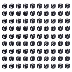 50 г 5 вида непрозрачных акриловых бусин с горизонтальным отверстием SACR-BY0001-05