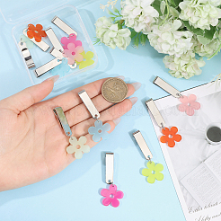 12 шт. 6-х цветные акриловые подвески для обуви&nbsp;HJEW-CA00022