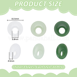 90pcs 3 Farben transparente Glasperlen&nbsp;GLAA-HY0001-57