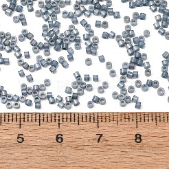 ガラスシードビーズ  模造キャットアイビーズ  コラム  スレートブルー  1.6x1mm  穴：0.8mm  約900個/袋&nbsp;GL-CBA5413-02J