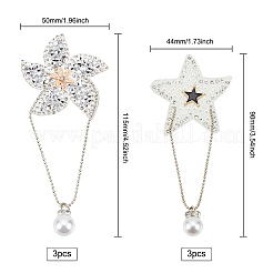 6 шт. 2 стиля звезды и мельницы блестящие стразы горячей фиксации&nbsp;DIY-FG0002-26