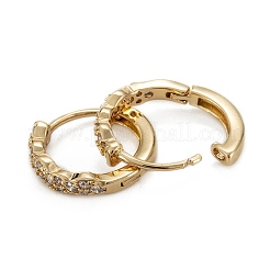 Pendientes de aro de circonita cúbica brillante para niña mujer&nbsp;EJEW-H126-28G-B