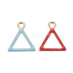 90 pièces 15 styles pendentifs en émail en alliage plaqué or clair&nbsp;ENAM-LS0001-02LG