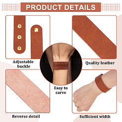 Регулируемый однотонный кожаный браслет на шнурке BJEW-WH0022-48B