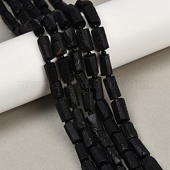 Natürliche schwarze Turmalin Perlen Stränge&nbsp;G-F715-111