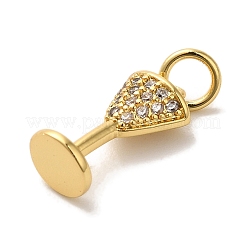 Pendenti cubici in ottone micro pavé&nbsp;X-KK-U027-07G-03