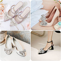 2 шт. съемный бант для украшения обуви из ткани&nbsp;AJEW-CA0004-21B