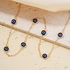 Collane con catena a maglie in ottone contro il malocchio per donne&nbsp;RT5730-2