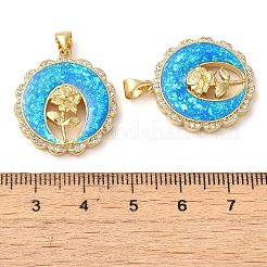 Покрытие стойки латунь микропаве прозрачные подвески из кубического циркония&nbsp;KK-P268-10B-G