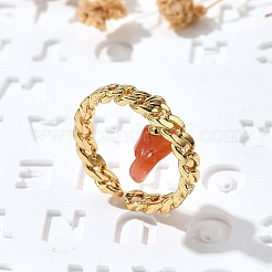 Латунные кольца-манжеты для женщин RJEW-Z085-03G-05