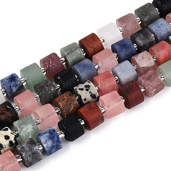 Натуральные и синтетические смешанные каменные бусы пряди G-N353-02A-01