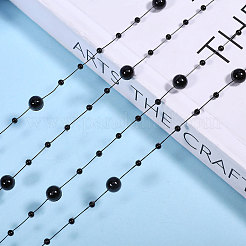 Пластиковые цепочки из искусственного жемчуга KY-WH0051-25A