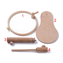 Набор рамок для вышивания из бука DIY-WH0148-28