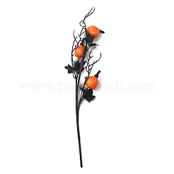 Zucca artificiale in plastica e schiuma con decorazione floreale a foglia d'acero&nbsp;TH-CBAC0DE-02