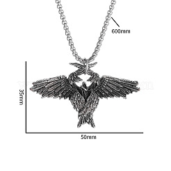 Collares con colgante de ala de aleación vintage unisex&nbsp;WG46438-01