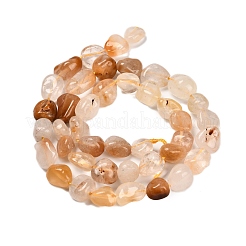 Бусы из натурального желтого гематоидного кварца G-P568-C05-01