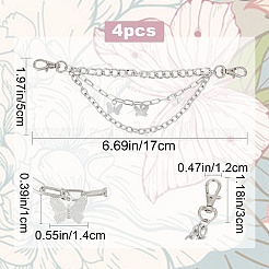 3-прядная бордюрная цепь для башмаков из сплава AJEW-WH0258-700