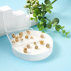 16 шт. 8-х стилевая стойка с покрытием из латуни с кубическим цирконием&nbsp;ZIRC-MP0001-01