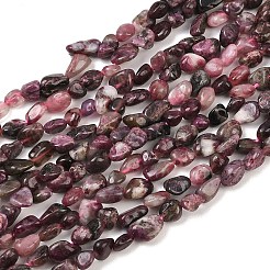 Натуральный сливовый цвет турмалиновый бисер пряди&nbsp;G-K395-B11-01