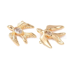 Подвески из латуни с прозрачным фианитом&nbsp;KK-Z142-10G