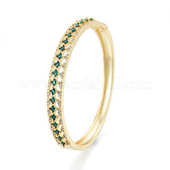 Шарнирный браслет с ромбами из кубического циркония BJEW-N014-013