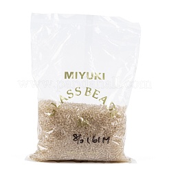 MIYUKIラウンドロカイユビーズ  日本製シードビーズ  8/0  （rr161)透明キャメル  8/0  3mm  穴：1mm  約19000~20500個/ポンド&nbsp;SEED-G008-RR0161