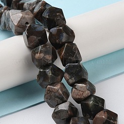 Натуральные бусины из натурального глаукофана со звездчатой огранкой G-M418-C12-01