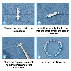 25 шт. 925 наконечника для бусин из стерлингового серебра STER-DC0001-55