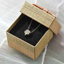 304 нержавеющая сталь кристалл горный хрусталь подвеска кабель цепь ожерелья для женщин NJEW-C062-01C-G