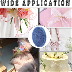 20 ярд полиэфирной бархатной эластичной кружевной отделки с отделкой из плиссированной органзы&nbsp;OCOR-WH0087-06A