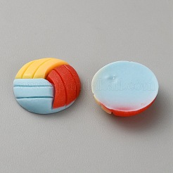 Sport-Cabochons aus undurchsichtigem Harz&nbsp;CRES-WH0013-31B