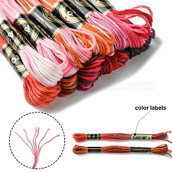 12 моток 12 цвета 6-слойная полиэфирная мулине для вышивания&nbsp;OCOR-FS0001-01A-02