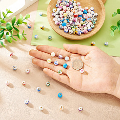 160шт 20 стиля фарфоровые бусины ручной работы с принтом&nbsp;PORC-TA0001-14